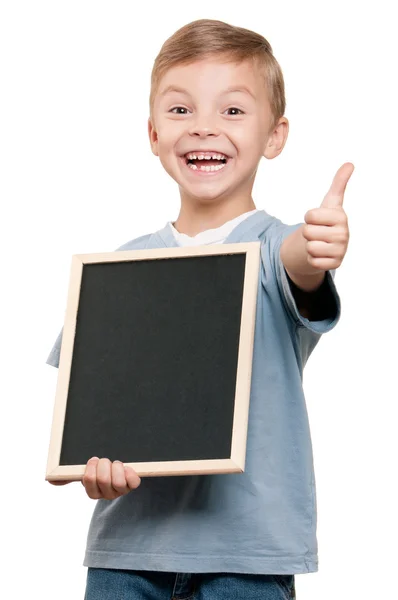 Chlapec s tabule — Stock fotografie