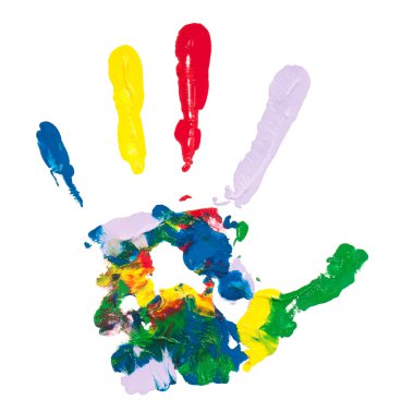 Colorful hand clipart