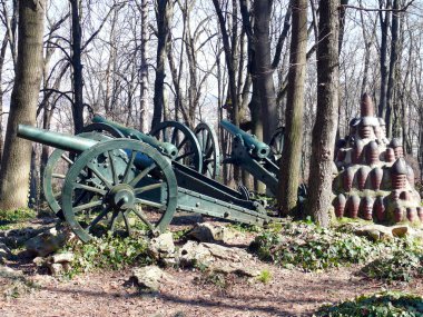 Cannons in Skobelev Park, Pleven, Bulgaria clipart