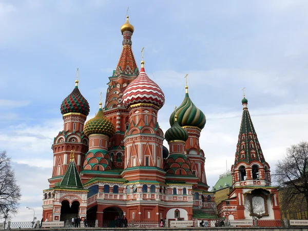 圣瓦西里大教堂在莫斯科，俄罗斯 — 图库照片