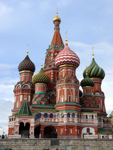 圣瓦西里大教堂在莫斯科，俄罗斯 — 图库照片