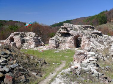 troyan kapıları kale eski kalıntıları. rodops Dağları. İhtiman. Bulgaristan