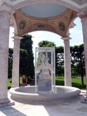 Monument in old Fountain. Arkhangelskoye Estate. Moscow clipart