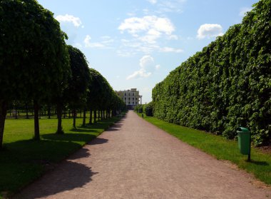 Old path in Public park. Arkhangelskoye Estate. Moscow clipart