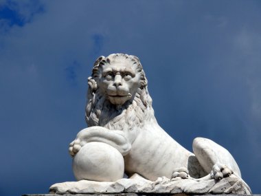 Monument in old terrace near the palace. Arkhangelskoye Estate. Moscow clipart