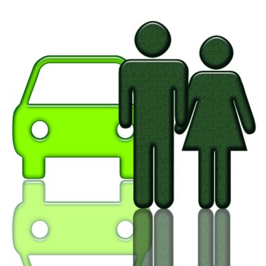 Green Car and clipart