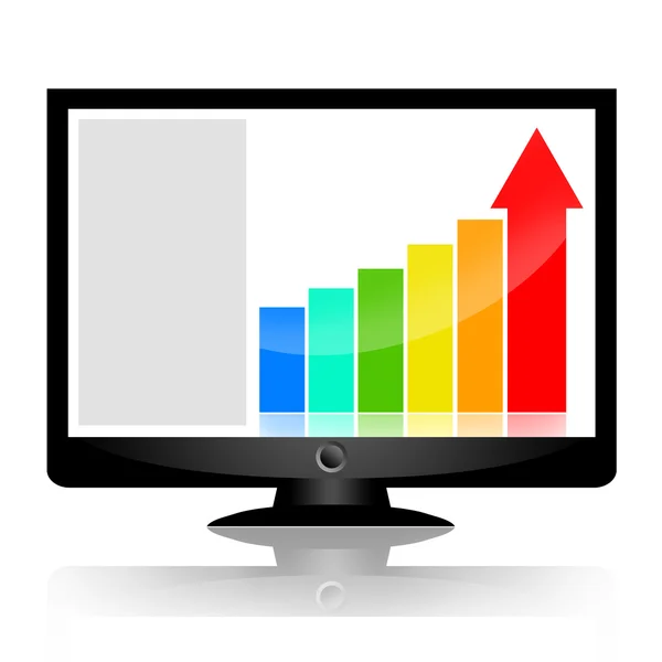 Business success charts on the screen — Stock Photo, Image