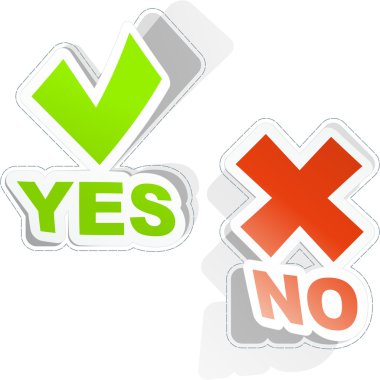 Yes and No button. Vector illustration. clipart