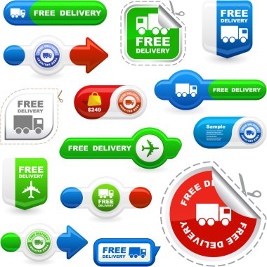 Free delivery elements for sale. Great collection clipart