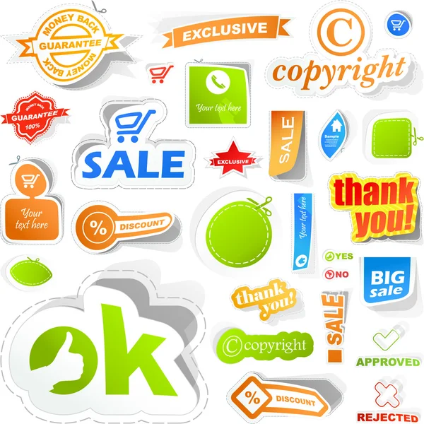 Set of design elements for sale. — Stock Vector