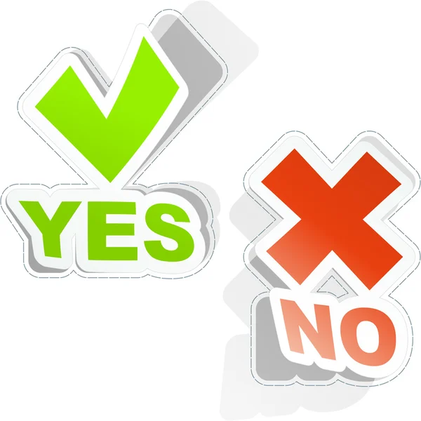 Sí y No botón. Ilustración vectorial . — Archivo Imágenes Vectoriales