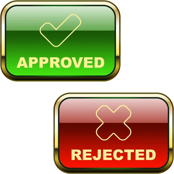 stock vector Approved and rejected icons.