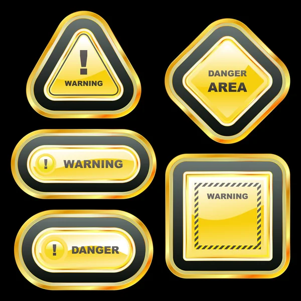 Warning signs. Vector collection. — Stock Vector