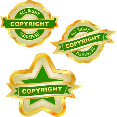 Vector copyright label for sale. clipart