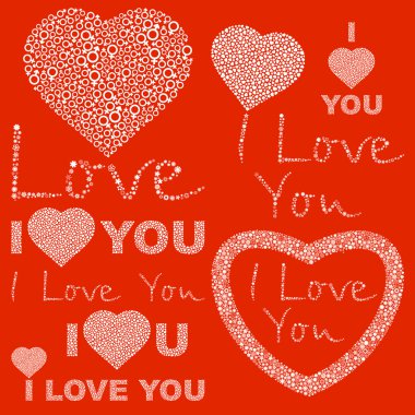 I LOVE YOU. Love message. clipart