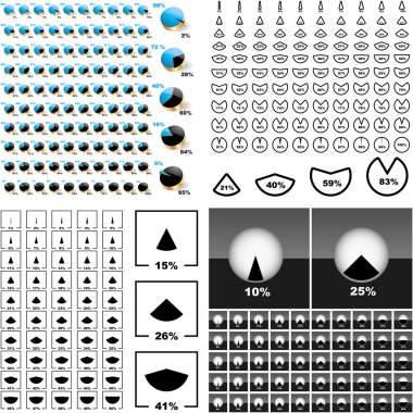 Diagram set. Business statistics vector clipart