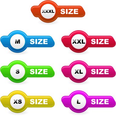 Size element set. clipart