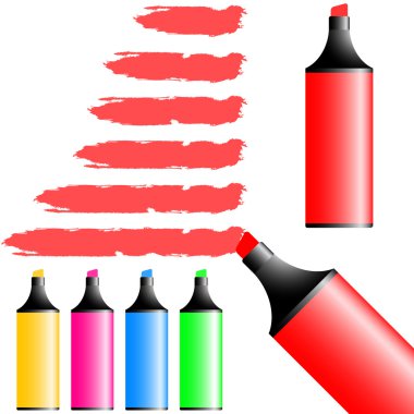 Highlighter pens. clipart