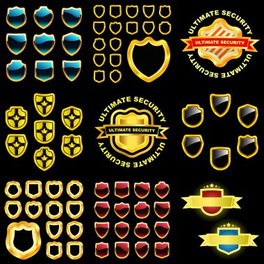 Vector shield collection for design clipart