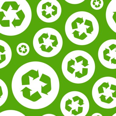 Seamless recycle background. clipart