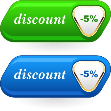 Discount button templates. clipart