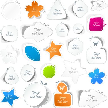 Sticker set. Vector templates for design. clipart