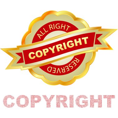 Vector copyright label for sale. clipart