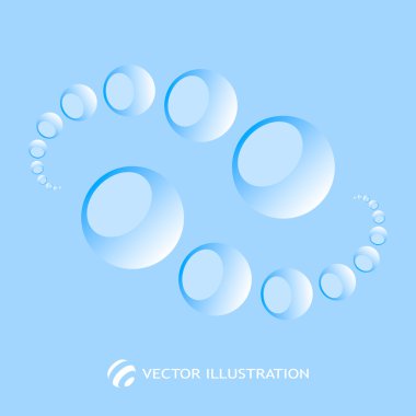 Vector illustration. Blue abstract light background. clipart