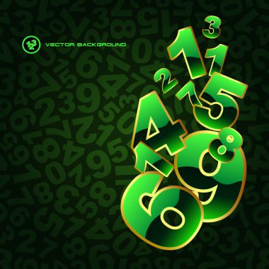 Abstract background with numbers signs. clipart