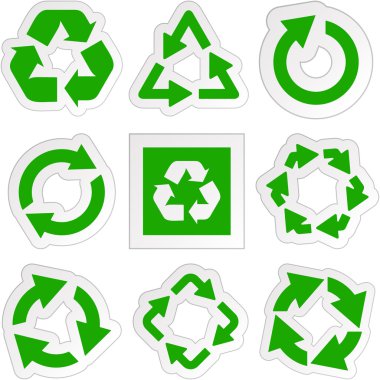 Recycle symbol. Vector set. clipart