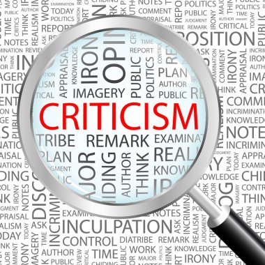 CRITICISM. Magnifying glass over seamless background clipart