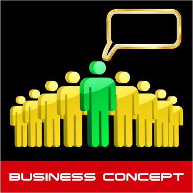 Speech business concept. clipart