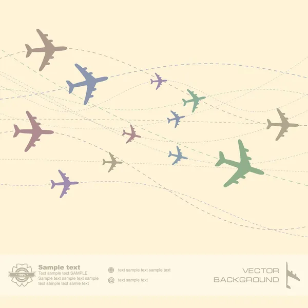 Fond abstrait avec des lignes d'avion . — Image vectorielle