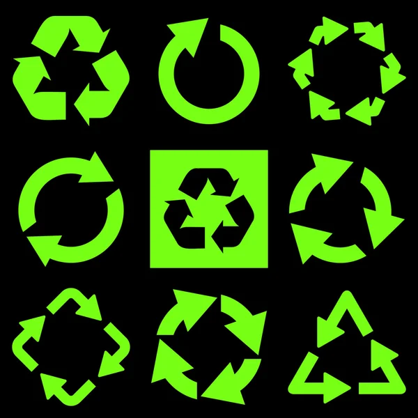 Recycle symbool. vector-collectie. — Stockvector