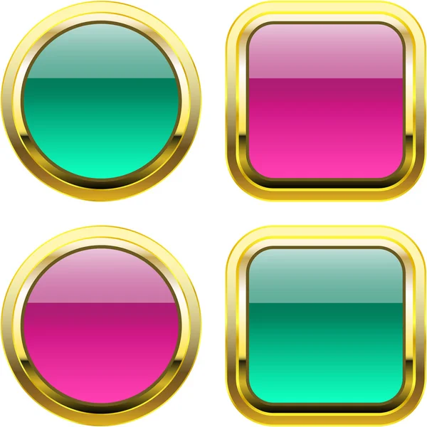 Χρωματιστοί κουμπί για web. — Διανυσματικό Αρχείο