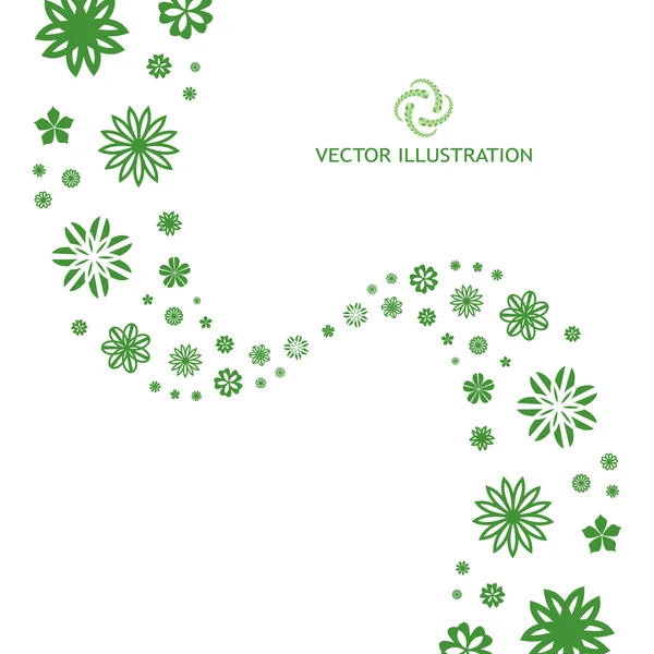 Groene abstracte vectorachtergrond. — Stockvector