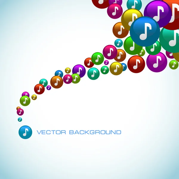 Vector abstract background with notes. — Stock Vector