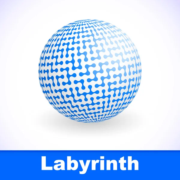 Labyrint. Globe vektor illustration. — Stock vektor