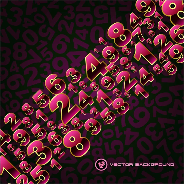 Abstract background with numbers. — Stock Vector