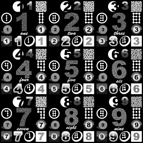 Number set. Vector great collection. — Stock Vector