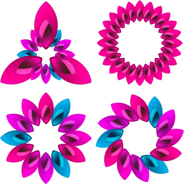 Collection of flowers for design. — Stock Vector