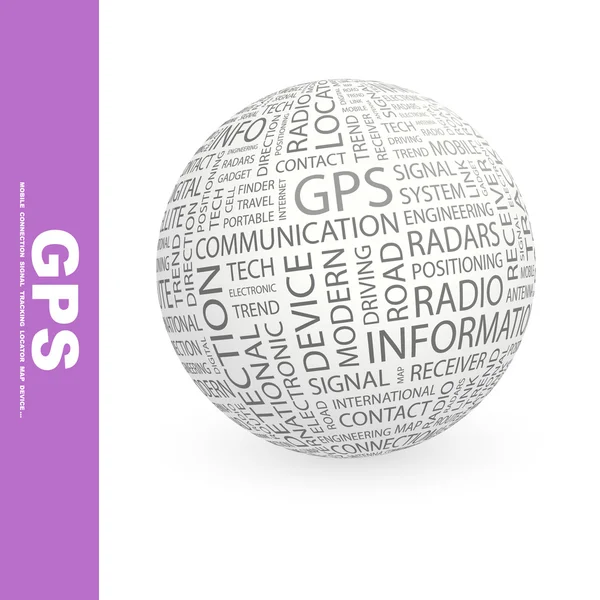 GPS. Globus o różnych warunkach stowarzyszenia. — Wektor stockowy