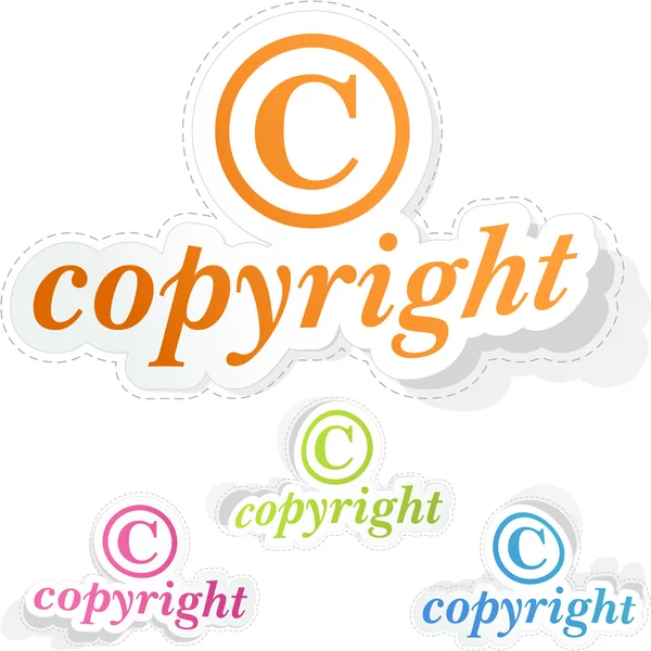 Adesivo de direitos autorais vetoriais definido para venda . —  Vetores de Stock