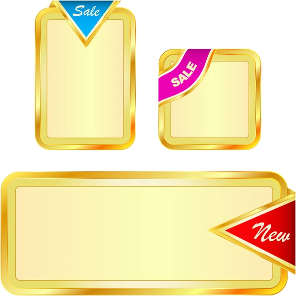 Gold collection försäljning banners — Stock vektor