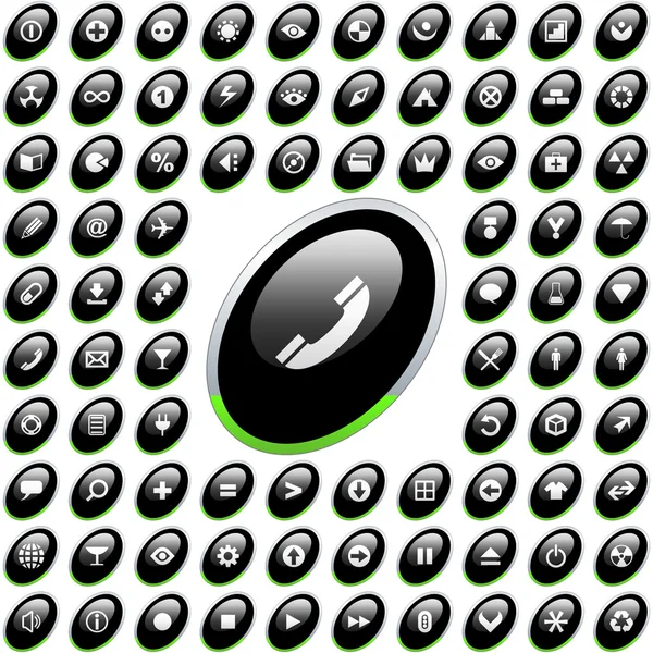 Grande collection de boutons web — Image vectorielle