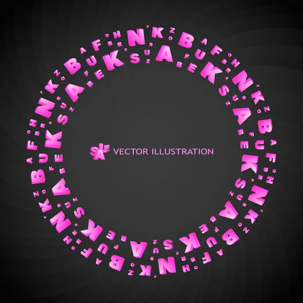 Fond vectoriel abstrait avec lettres . — Image vectorielle