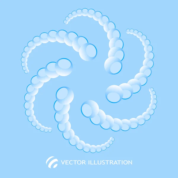 Ilustración vectorial. Fondo de luz abstracta azul . — Vector de stock