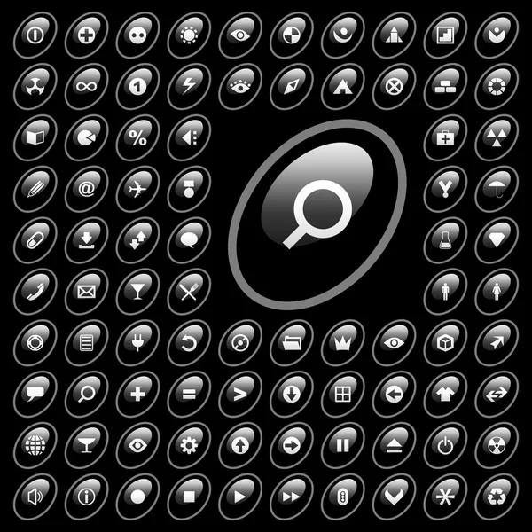 Grande collection de boutons web — Image vectorielle