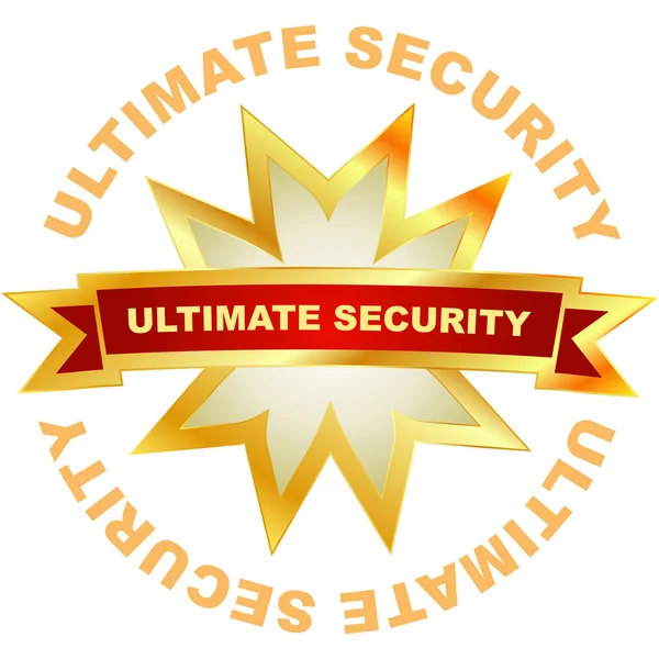 Ultimate security. Vector label. — Stock Vector