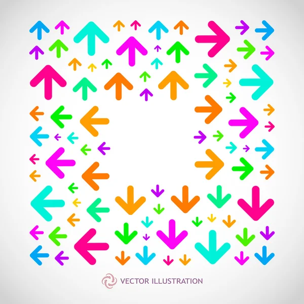 Abstract background with arrow signs. Vector illustration. — Stock Vector